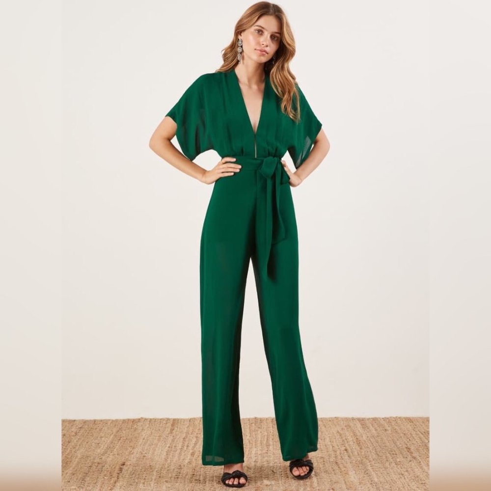 Reformation Lemongrass Jumpsuit (Worn Once)